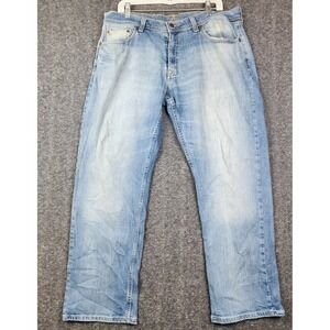 True Craft Relaxed Fit Jeans Mens 36x30 Light Wash Blue Denim 9989